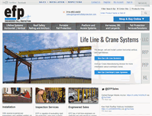 Tablet Screenshot of engineeredfallprotection.com
